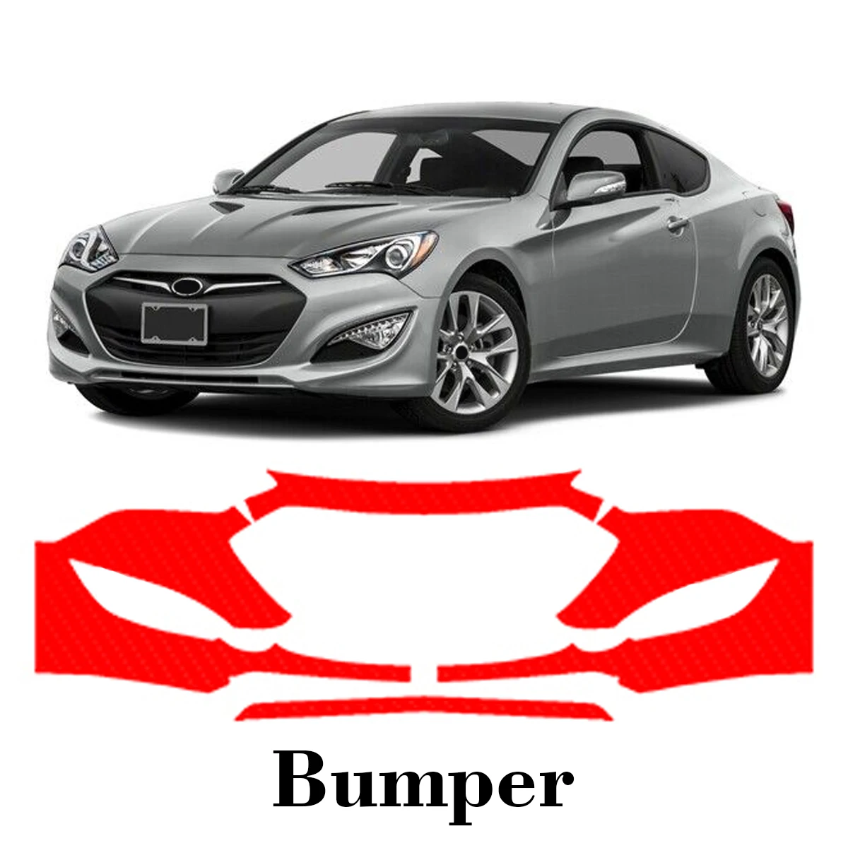 

Car Precut Paint Protection Film Front Bumper Anti-scratch Exterior TPU PPF For Hyundai Genesis Coupe 2013-2016