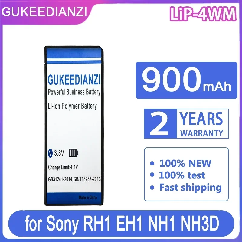 GUKEEDIANZI Replacement Battery LiP-4WM LiP4WM 900mAh for sony NH3D NH1 MJ97 HMD RH1 EH1 Charger