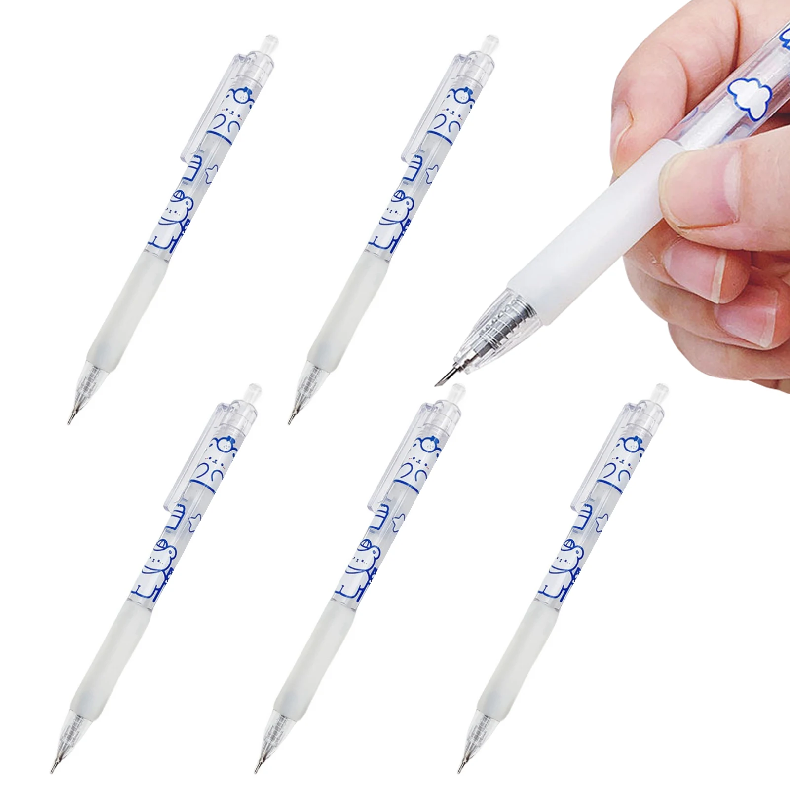 Multifuncional Precision Paper Cutter Pen, desenhos animados bonitos, portátil, DIY, Craft Album, Scrapbooking, Álbum, casa, escola, 5pcs