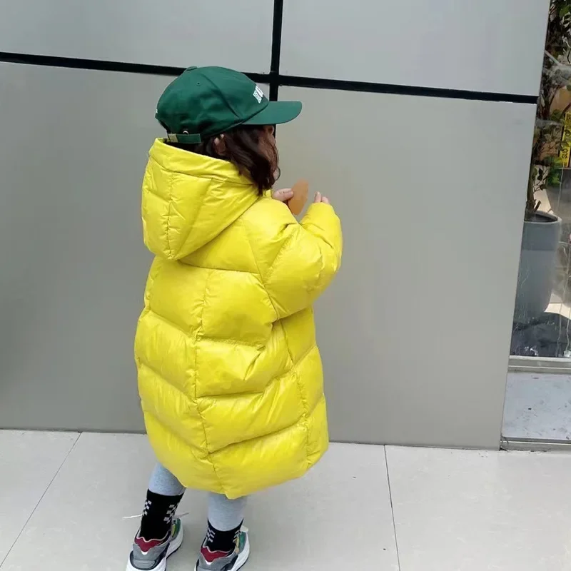 

Children Winter Jacket White Duck Down Girls Boys Long Clothing Outdoor Warm Coat Double Zipper Thicken Kids Down Parkas