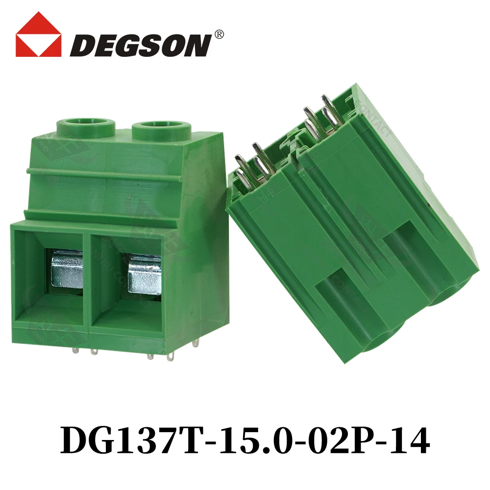 

10Pcs DEGSON DG137T-15.0-04P-14-00ZH Screw Connector PCB Terminal Blocks KFDG137T 2P-12P MKDSP25 Phoenix Contact 115A 1000V