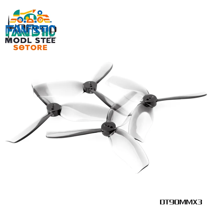 2 Pairs Of Hqprop T90mmx3 (2 Forward And 2 Reverse) Wing Fly Protek35 Blades, 3.5-Inch 3-Blade Blades, Durable