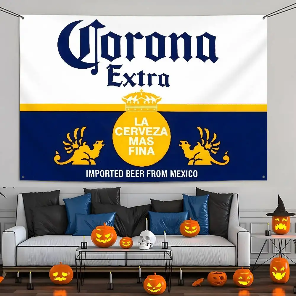 C-CoronaS E-Extra-Bierflagge, individuelle Flaggen, Wandbehang, Wandteppich, dekorative Flagge für den Außenbereich, Hintergrunddecke