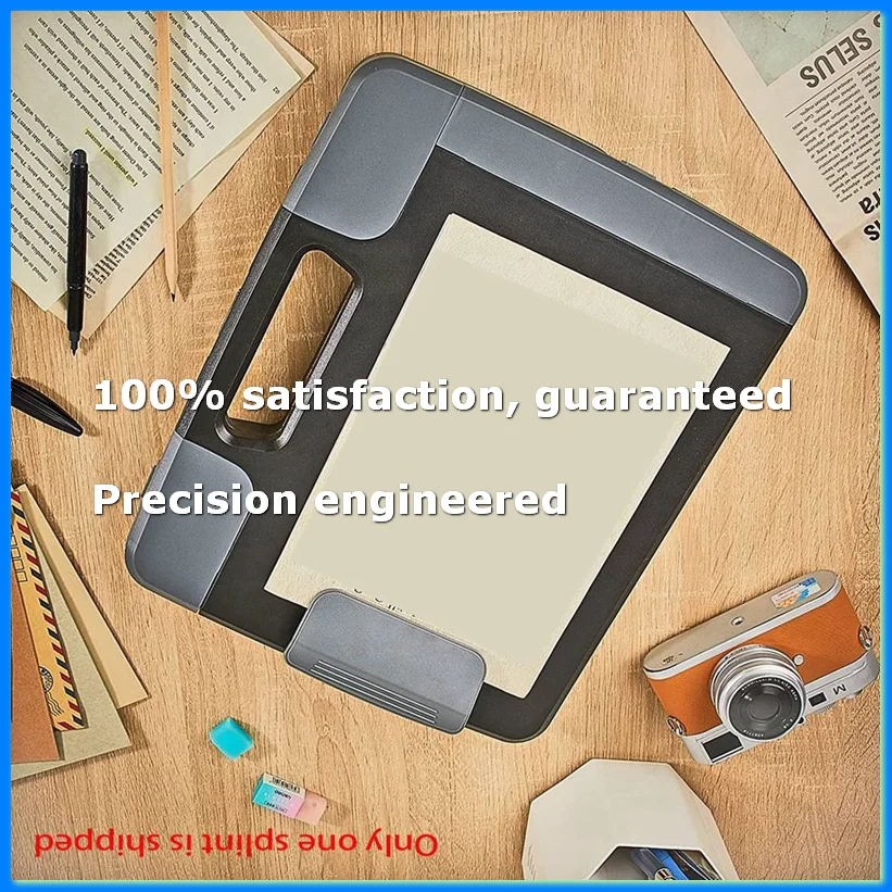 

Black Clipboard with Storage Plastic Clipboard Storage Case with Handle Storage Construction Binder 14.4x12.1x2.44Inch-A69M