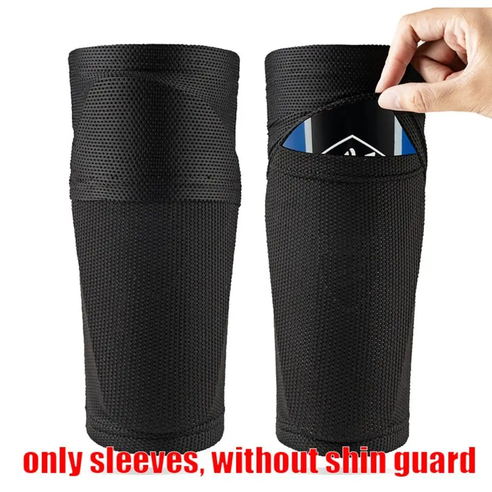 1 Pair Sports Safety Shin Pads Sleeves Breathable Football Shin Holder Instep Socks Nylon Leg Guard Sleeves for Kids Boys Men