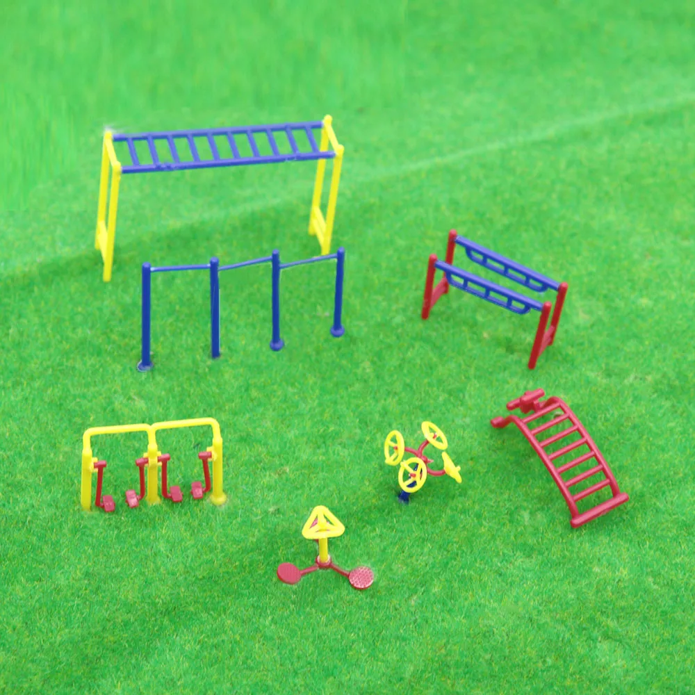 Scale 1:75 1:100 Miniature Slide/Fitness Equipment Model Kid Toys Diy Park Scene Layout Materials Diorama Kits