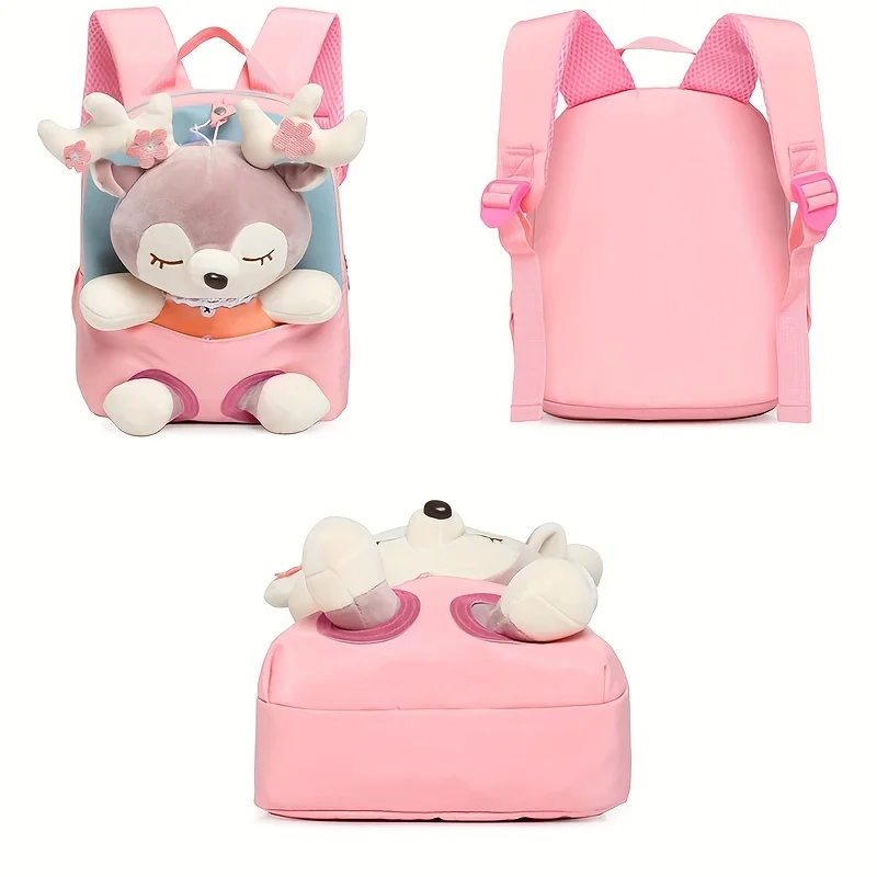 Cute Mini Backpack para Toddler Girls, Brinquedos de pelúcia para crianças, 2, 3, 4, 5, 6 anos