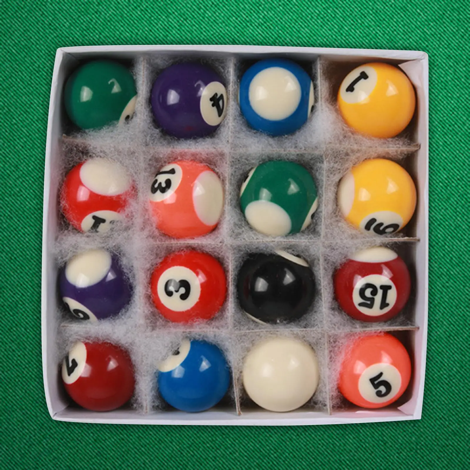 16 Pieces Mini Billiards Table Balls Set Small Pool Ball Set for Playroom