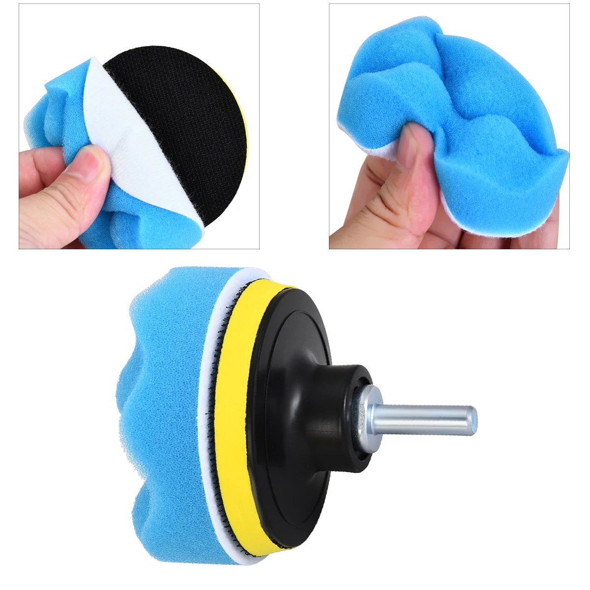 Car Polishing Wheel Sponge Self-adhesive Polishing Set Wear-resistant Polishing Wheel Disc For Metal Marble Stone Polishing