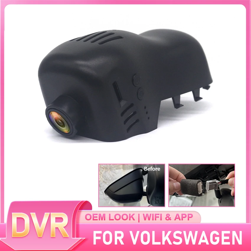 

VW03-C Wifi Dash Cam Car Dvr Camera For Volkswagen VW Tuareg Toureg Touareg FL NF CR 7P R Edition X V6 V8 R50 DashCam Wide Angle