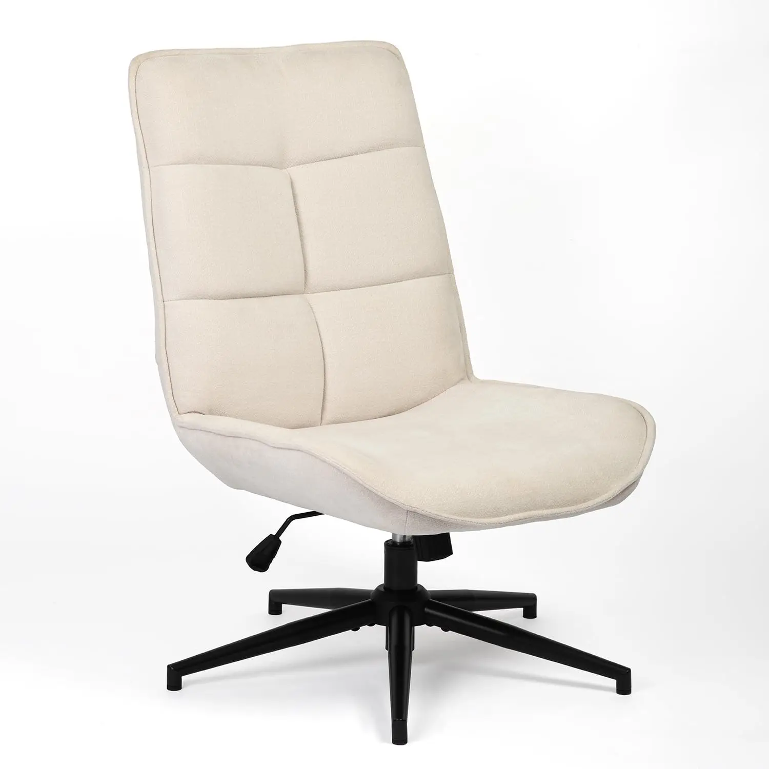 COSY Swivel Accent Chair High Back for Living Room Reclining Function, 360° Rotation, Metal Crossed Leg, Armless Design f