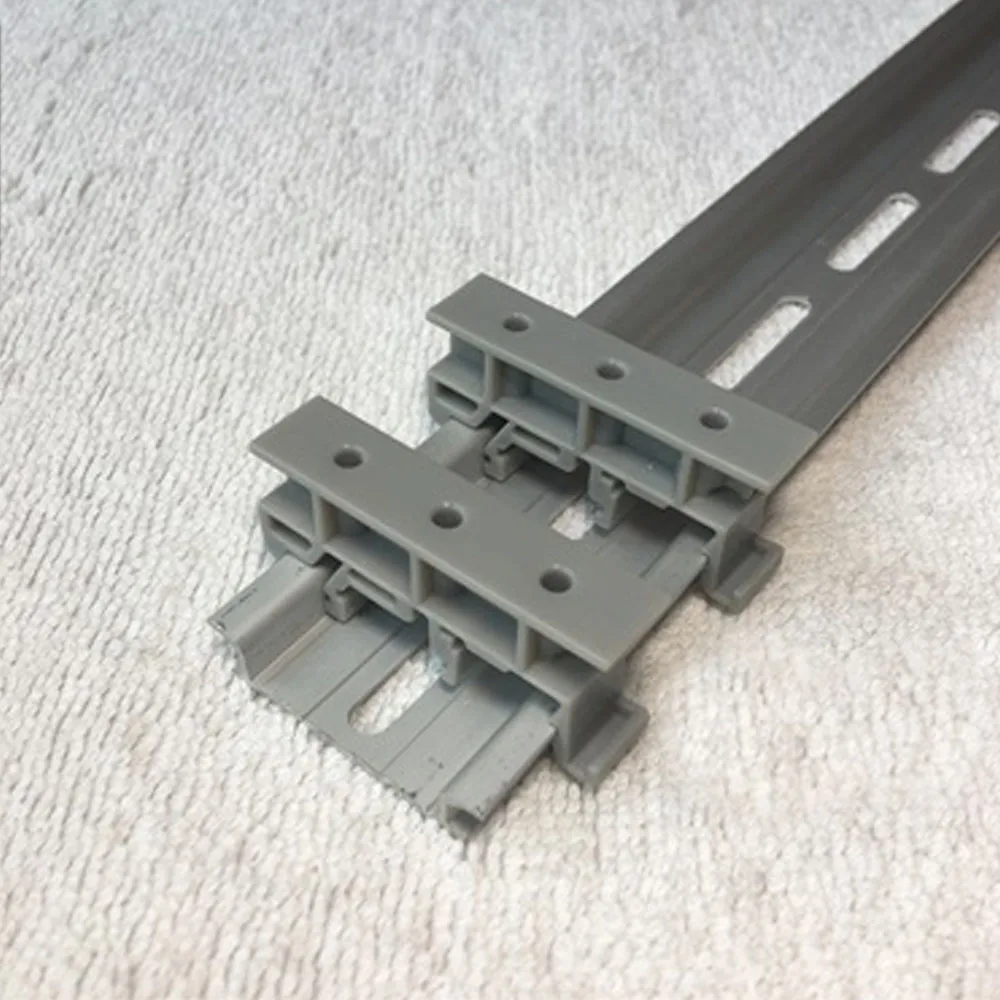 2PCS PCB 25mm DIN Rail Mounting Adapter Circuit Board Bracket Holder Carrier Clips Control Board DIN35 C45 DIN Rail PCB Install