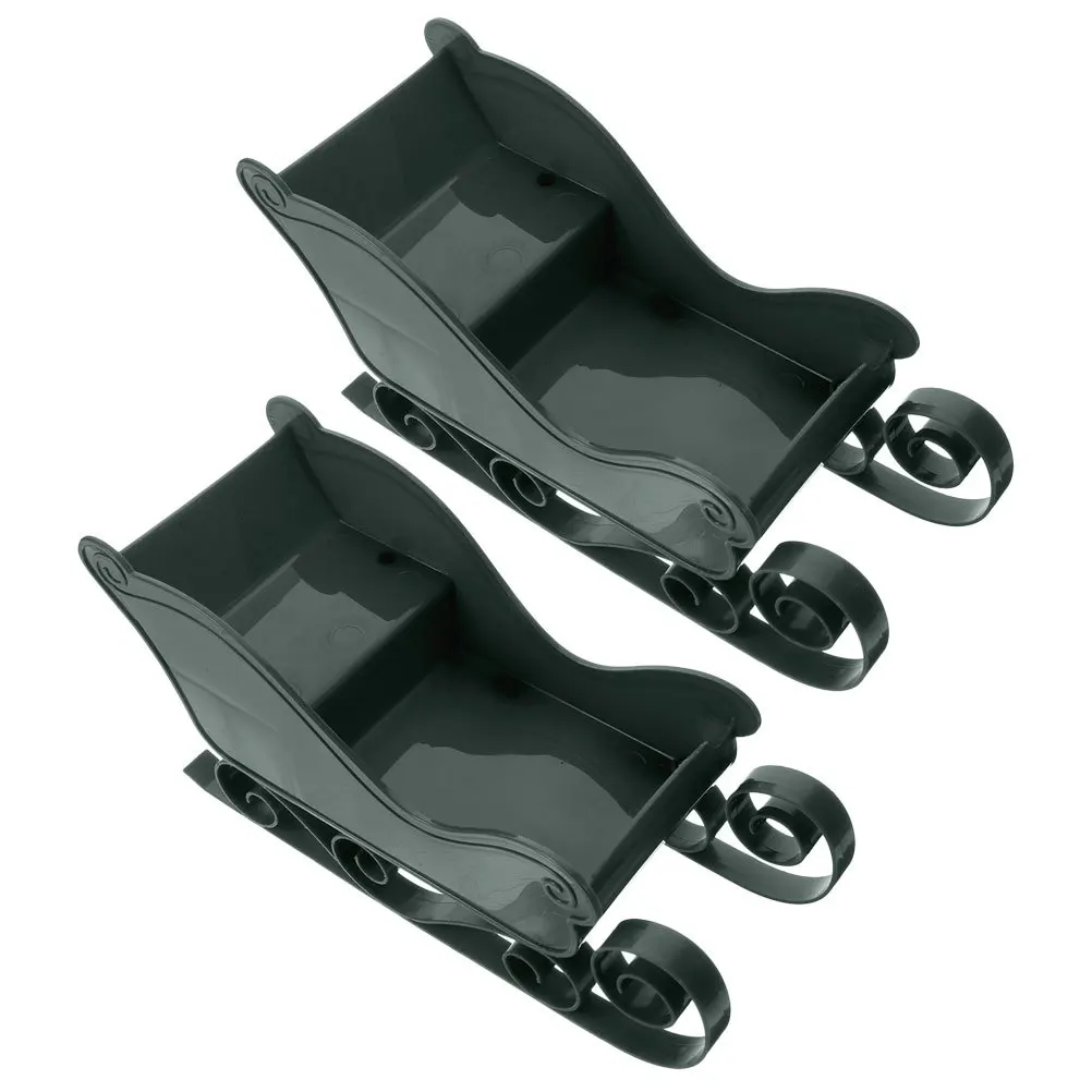 2 Pcs Tabletop Sleigh Mini Decoration for Presents Sled Centerpiece Desktop Ornament