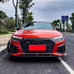 아우디 A4 B9 세단 아반트 페이스리프트 2019-2023 프론트 범퍼 카나드 스포일러 스플리터 프론트 그릴 트림 커버 바디 튜닝 키트