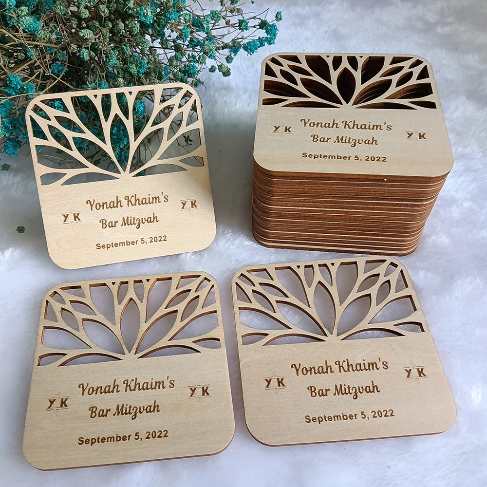 

Personalized Wooden Coaster, Custom Wedding Coaster, Carved Name Coaster, Wedding Gift Coaster, Wedding Souvenir Decoration