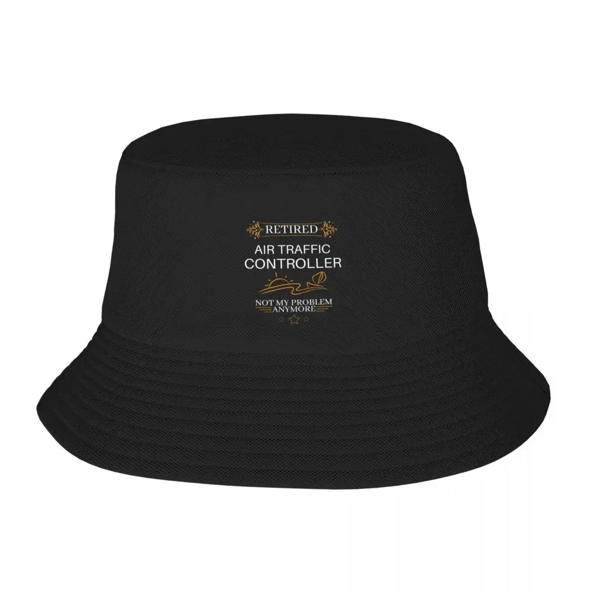 Bucket Hats Fisherman Caps New Retired Air Traffic Controller not My Problem Anymore Beach party hats  Man The Sun Male Women