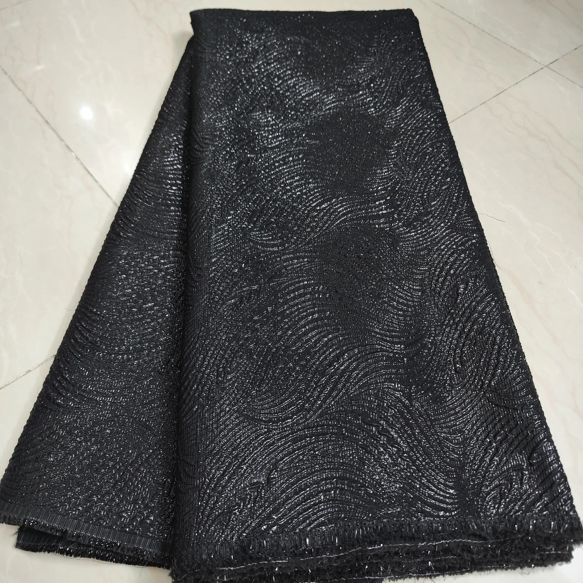 New Arrival African Jacquard Lace Fabric 2024 High Quality French Nigerian Brocade Lace Fabric For Women Party Dress Sew LJK2414