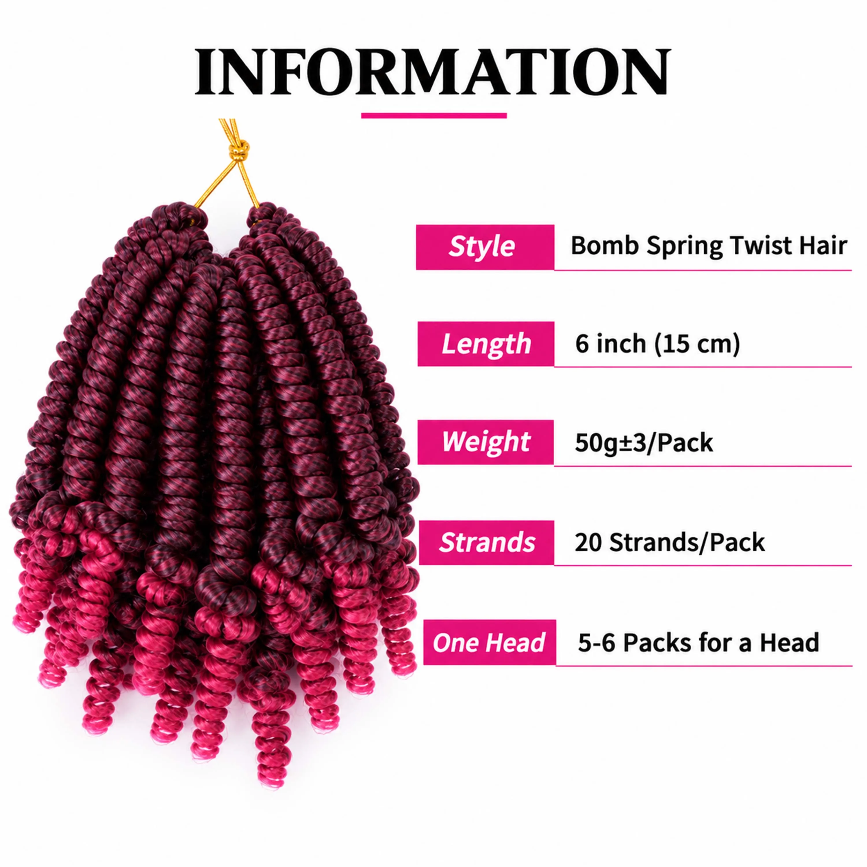 6 Inch Daily Wear Girls Spring Button Twist Crochet Hair 50g Short Curly Synthetic Braiding Hair Extensions for Black Women
