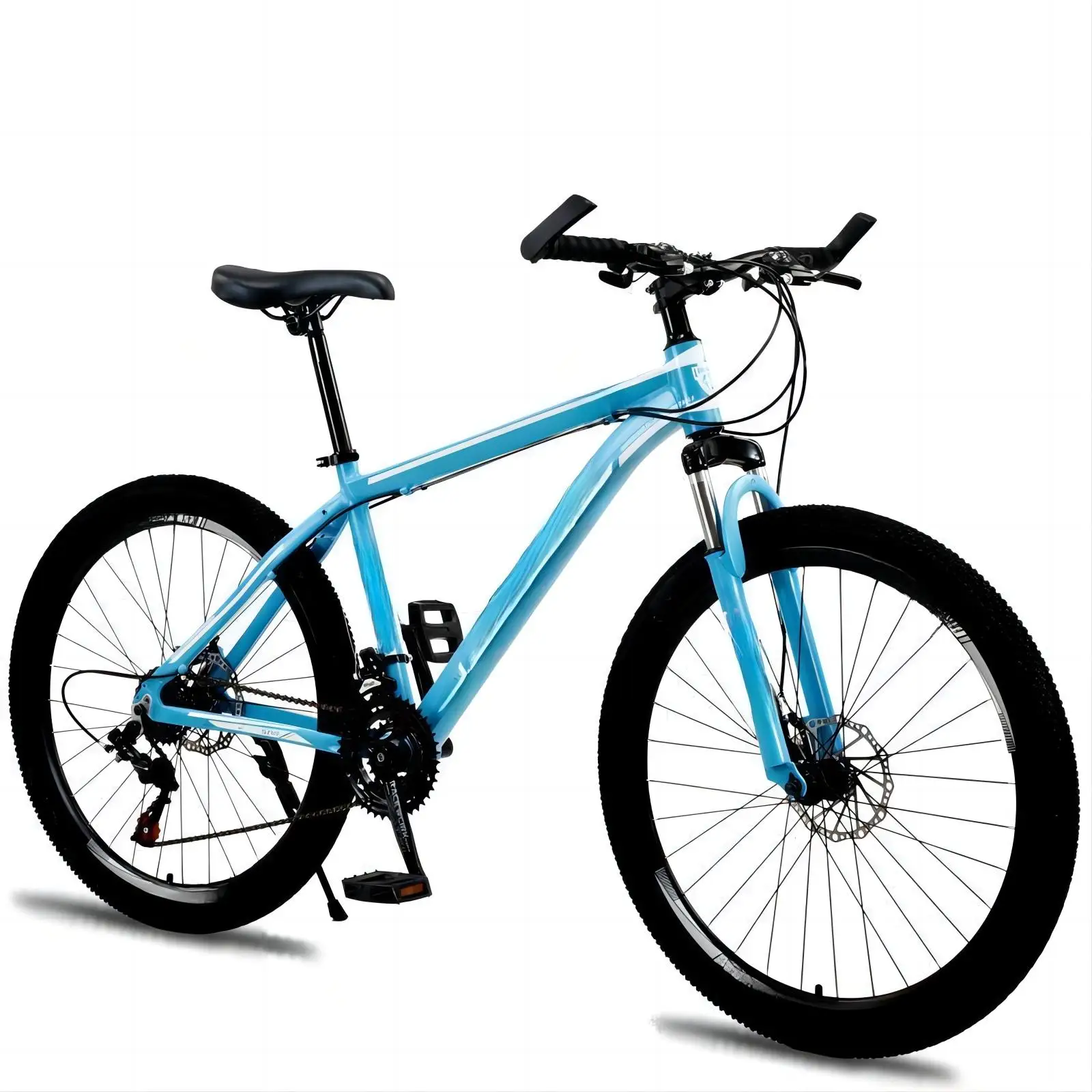 

Mountain Bike Bicycle Dual Disc Brake Absorption 21 Speed Aluminum Alloy Front Locked Alloy Customized Adult Logo 24-26 Inch