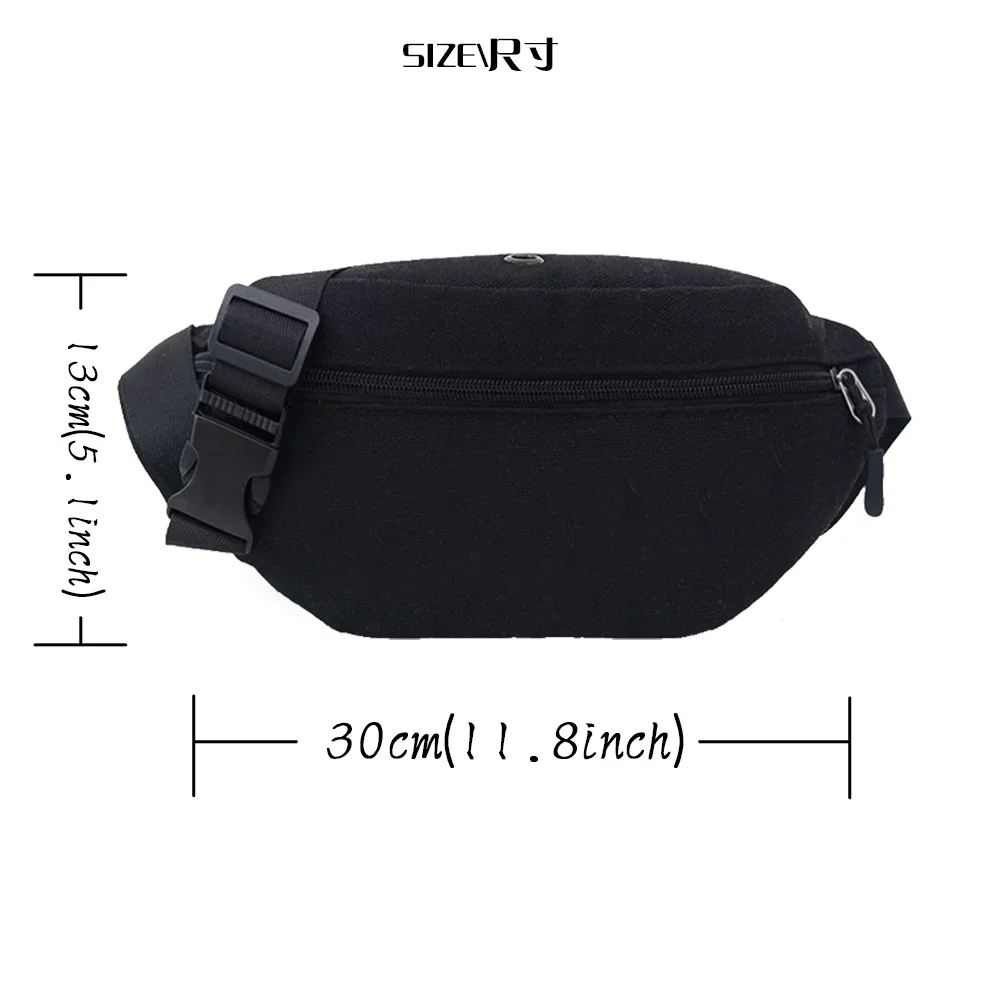 Chest Bag Travel Waist Bags Unisex Purple Flower Series Printing Lightweight Leisure Sports Banana Bags Canvas Fanny Pack 2024