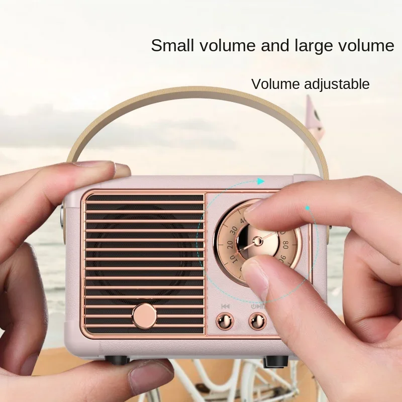 Mini Wireless Retro Bluetooth Speaker Vintage FM Radio Portable USB Interface Classical Decoration Speakers Travel Music Player