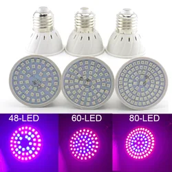 48 80 LED Led Grow Light bulbs flower plant red blue phyto lamp Growth E27 Phytolamp Full Spectrum Indoor greenhouse Hydroponic