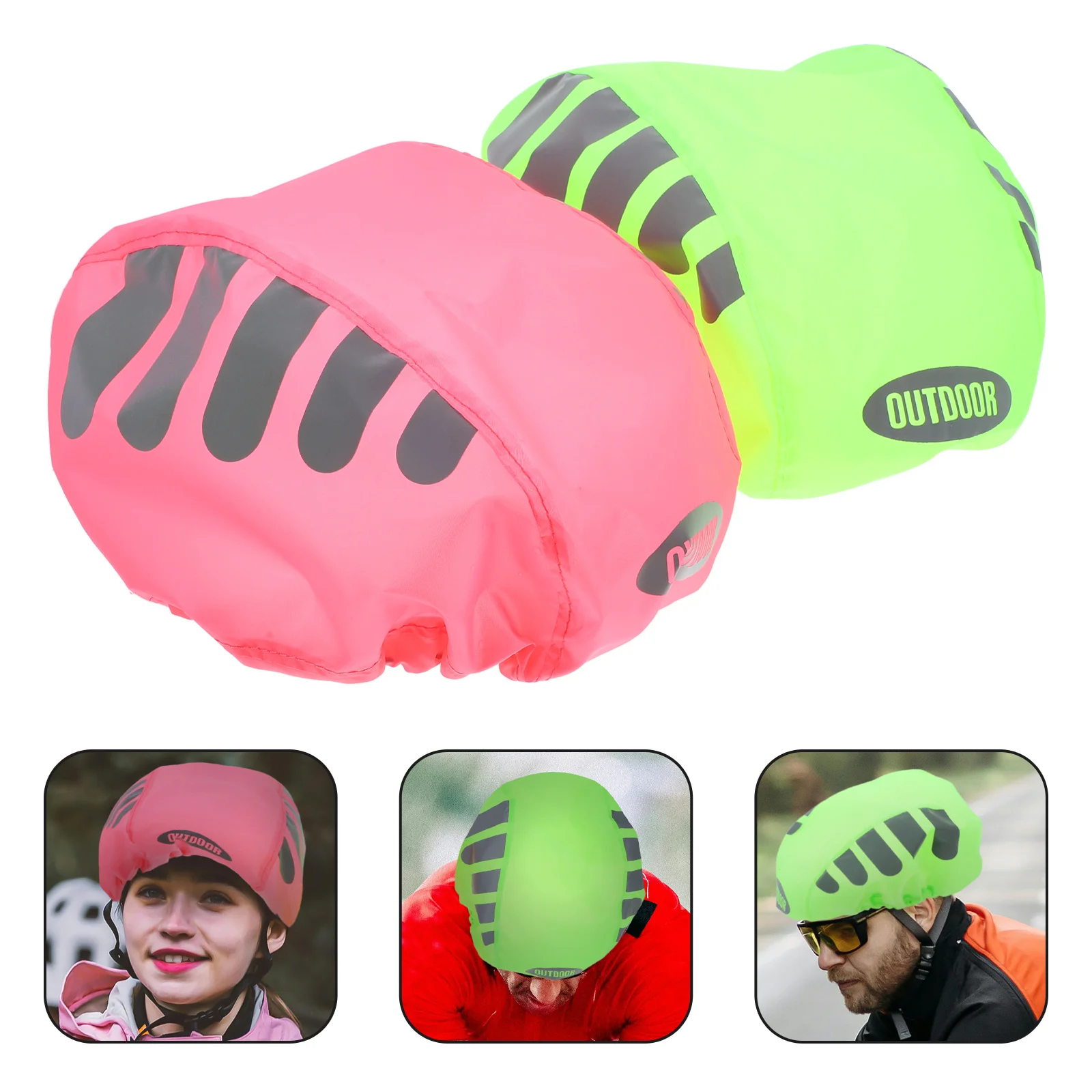 

2Pcs Cycling Cover Rainproof Reflective Protective Sleeve Elastic Fit for Bike Riding Cycling Cover