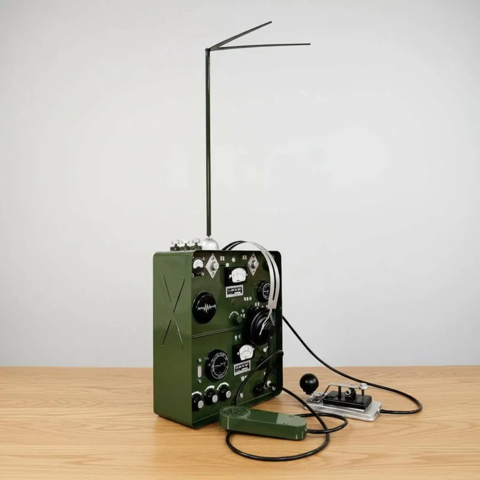 Iron Communication Replica Telegraph Model for Shelf Art Vintage Broadcasting Prop Old School Device Decor Collection