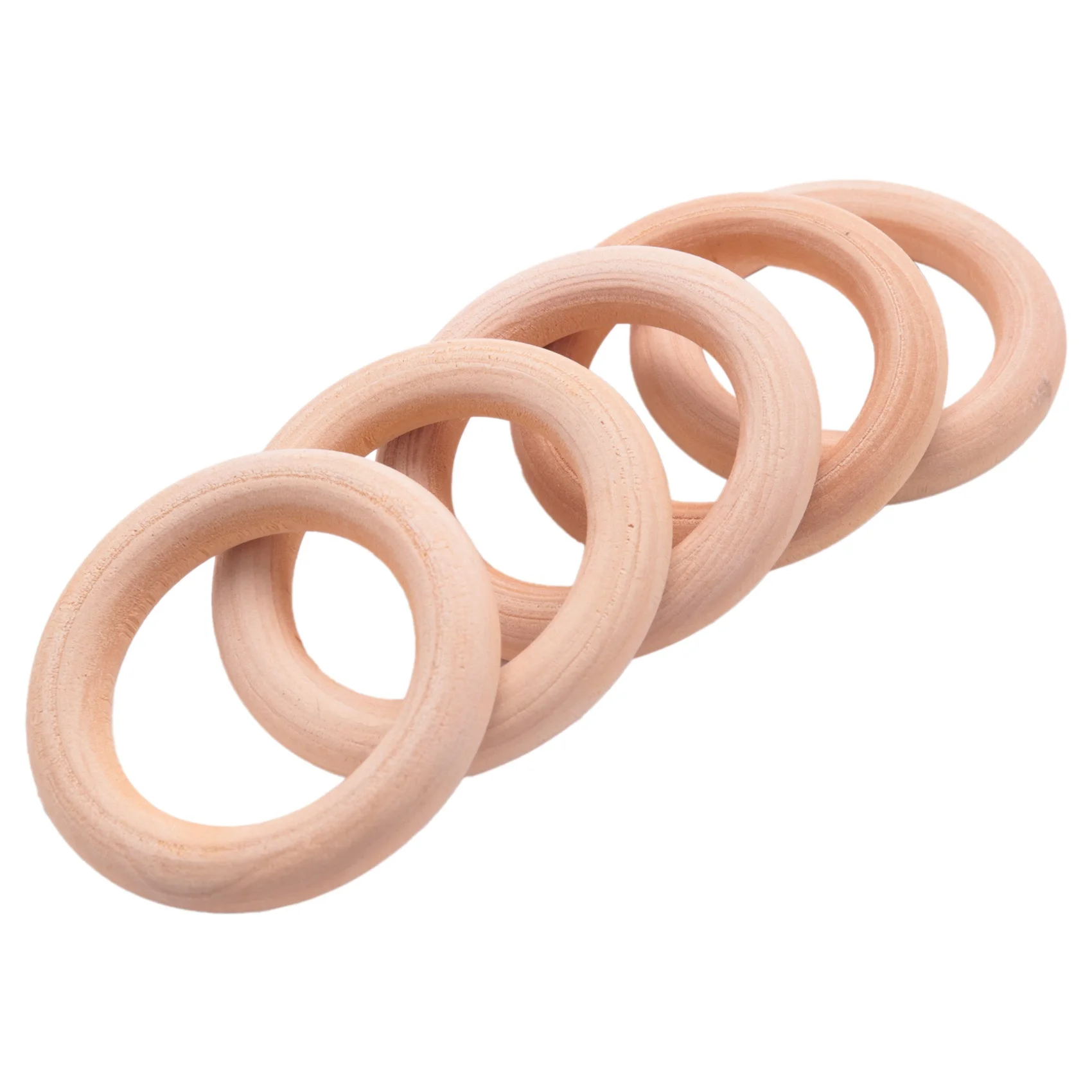 5x Wooden Ring For Crafting DIY Craft Jewelry Making 50mm