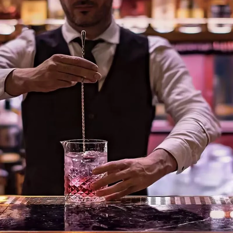 Łyżka koktajlowa Łyżka barowa ze stali nierdzewnej Mieszanie Spiralny wzór Bar Łyżka Teadrop Narzędzie barmańskie Narzędzia barmańskie — zdjęcie 7