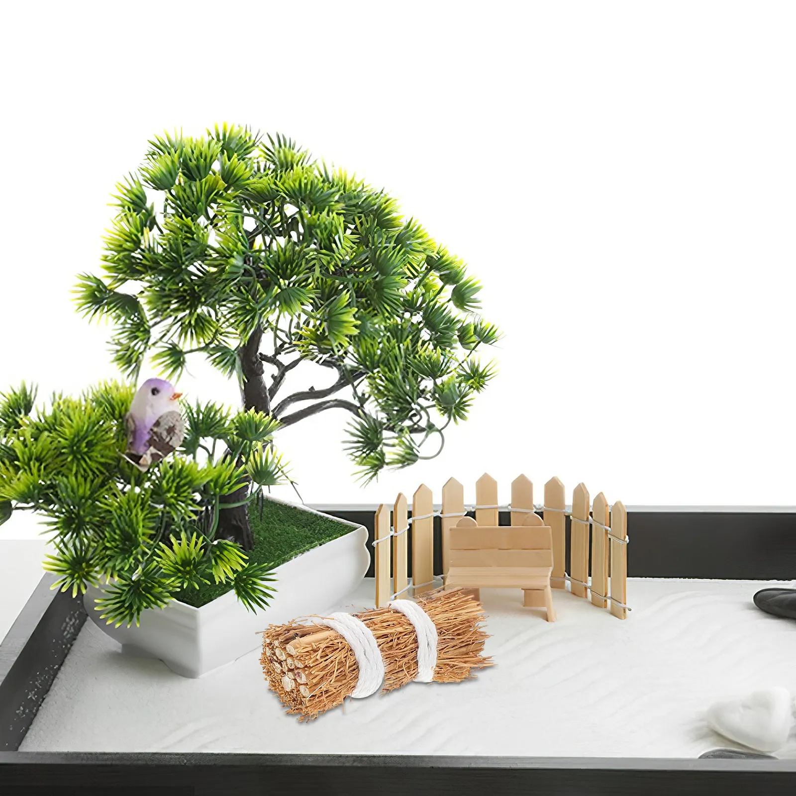 6Pcs Mini Haystack Micro Scenery 4Cm Handcrafted Faux Hay for DIY Sand Table Crafting Garden Decor Photography Prop
