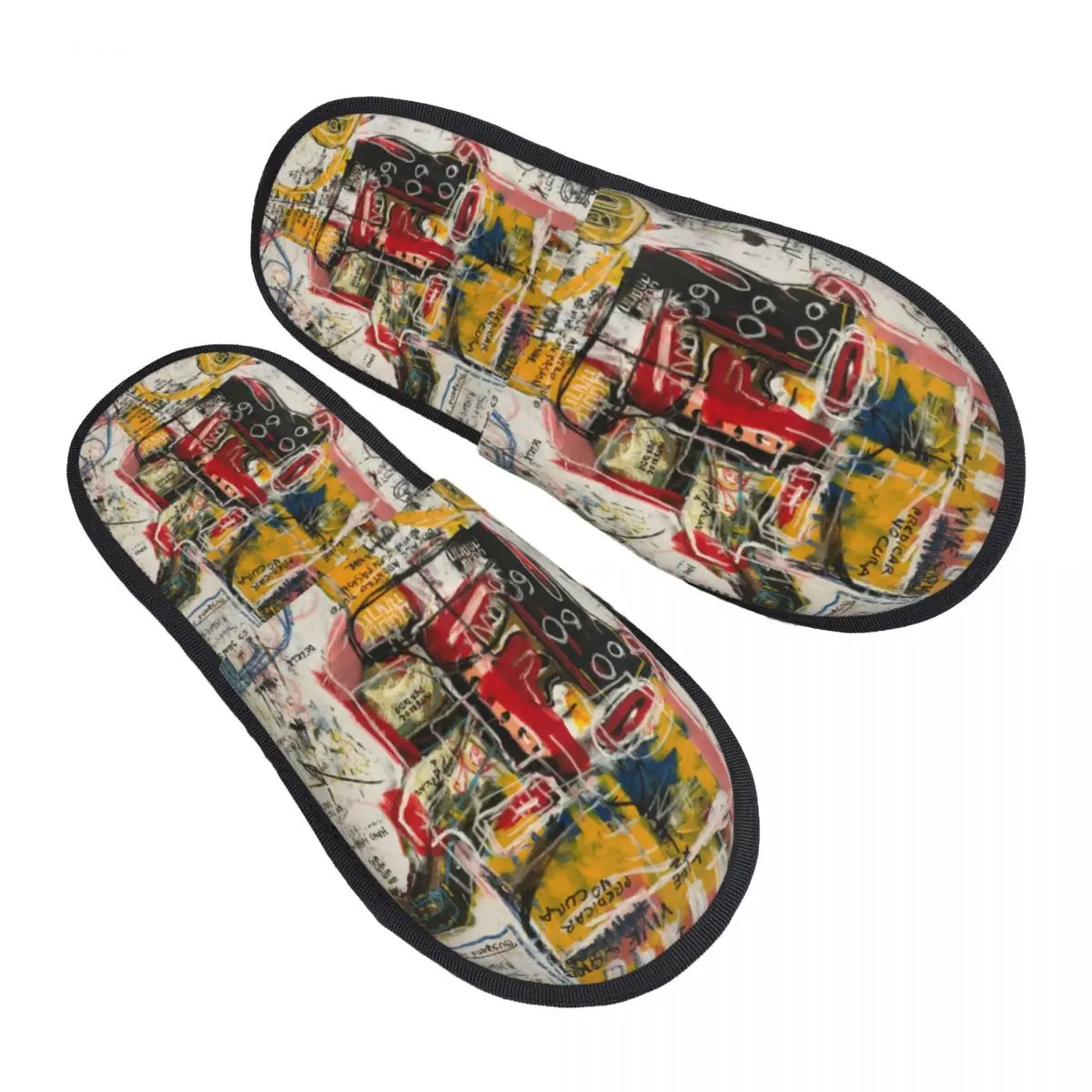 

Custom Delete Zone Comfort Scuff With Memory Foam Slippers Women Jean Michel Basquiats Skull Graffiti Art Bedroom House Shoes