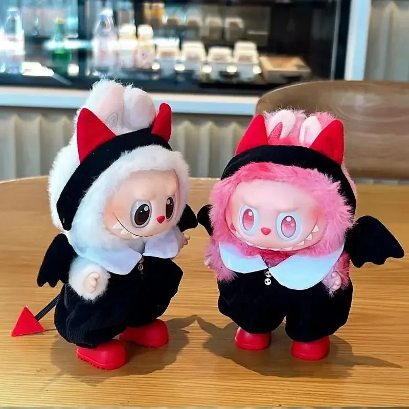 Devil wing set clothes For labubu doll clothes with headband For labubu V3 V2 V1 decortaion