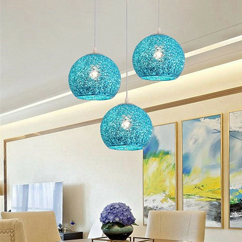 Kitchen Pendant Light Bedroom Ceiling Lights Hotel Lamp Blue Chandelier Lighting