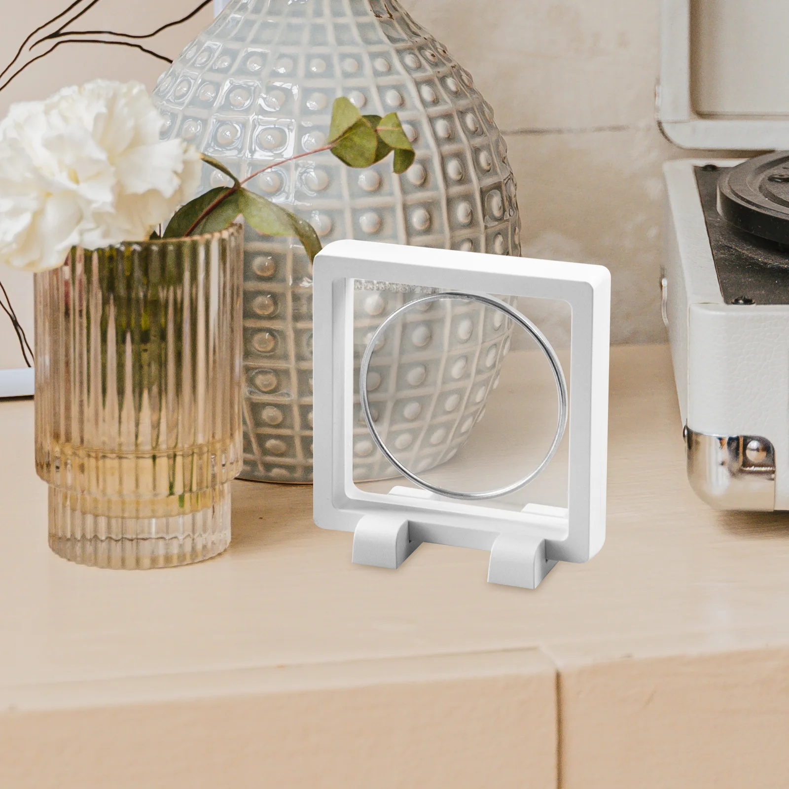 

10pcs Plastic Display Rack Bases Lightweight Durable Stand Bases For Frame Countertop Store Decoration Simple
