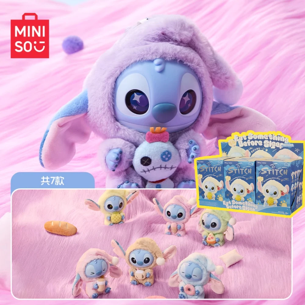 

New Stitch Eat Some Thing Before Sleep Series Vinyl Blind Box Bag Pendant Cute Plush Doll Mystery Box Toy Surprise Gifts
