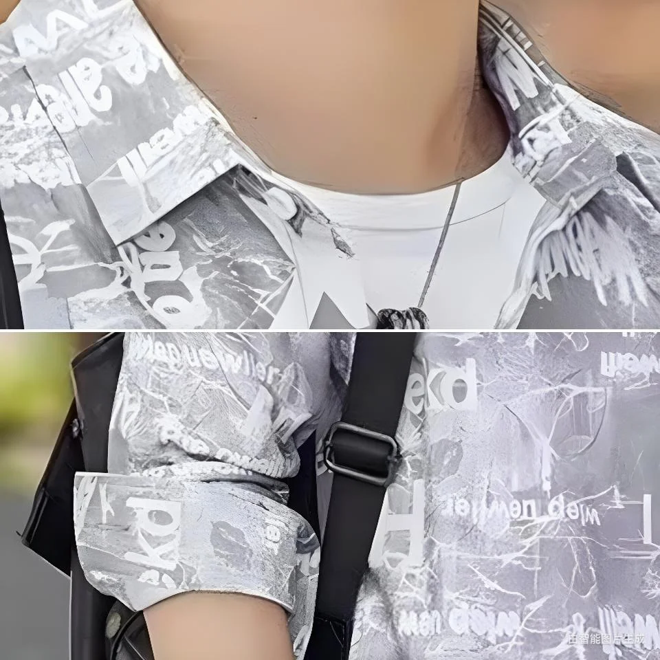 Printemps été nouveau Sle hommes glace soie longue Sve irt irrégulière fiti conception Protection solaire vêtements d'extérieur coupe ample jeunesse T...