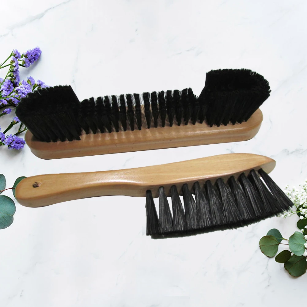 

2 Pcs Billiard Table Broom Mini Pool Brush Rail Felt Cleaner Snooker Wooden Billiards