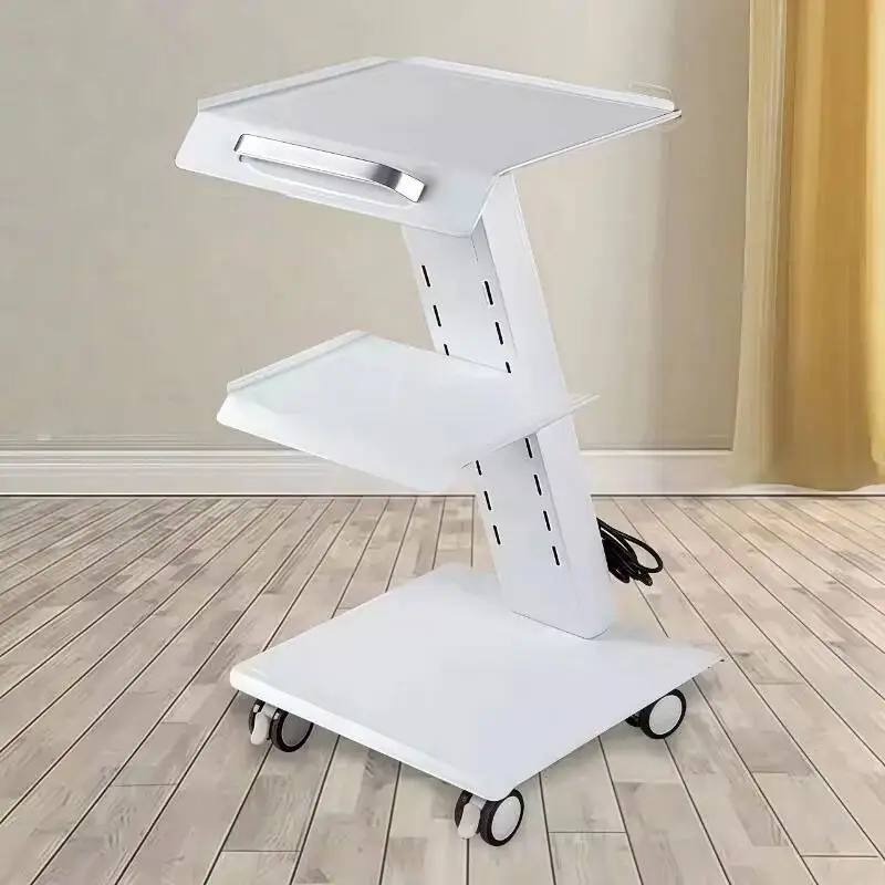 mobile Dental cart oral material instrument workbench endoscope cart with socket port Commercial Furniture