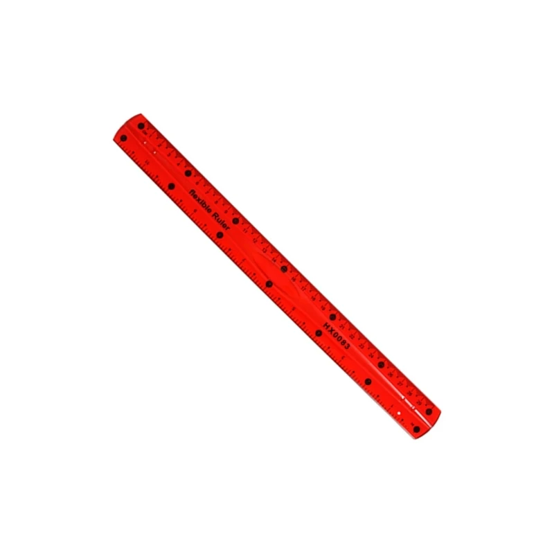30cm Flexible Ruler Straight Ruler Bendable Ruler Colourful Ruler Measuring Tool Soft Ruler School Office Supplies D2RC