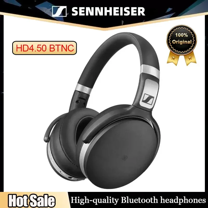 

Беспроводные Bluetooth-наушники Sennheiser HD4.50 BTNC с глубоким басом, шумоподавлением и стереозвуком, игровые наушники-гарнитура