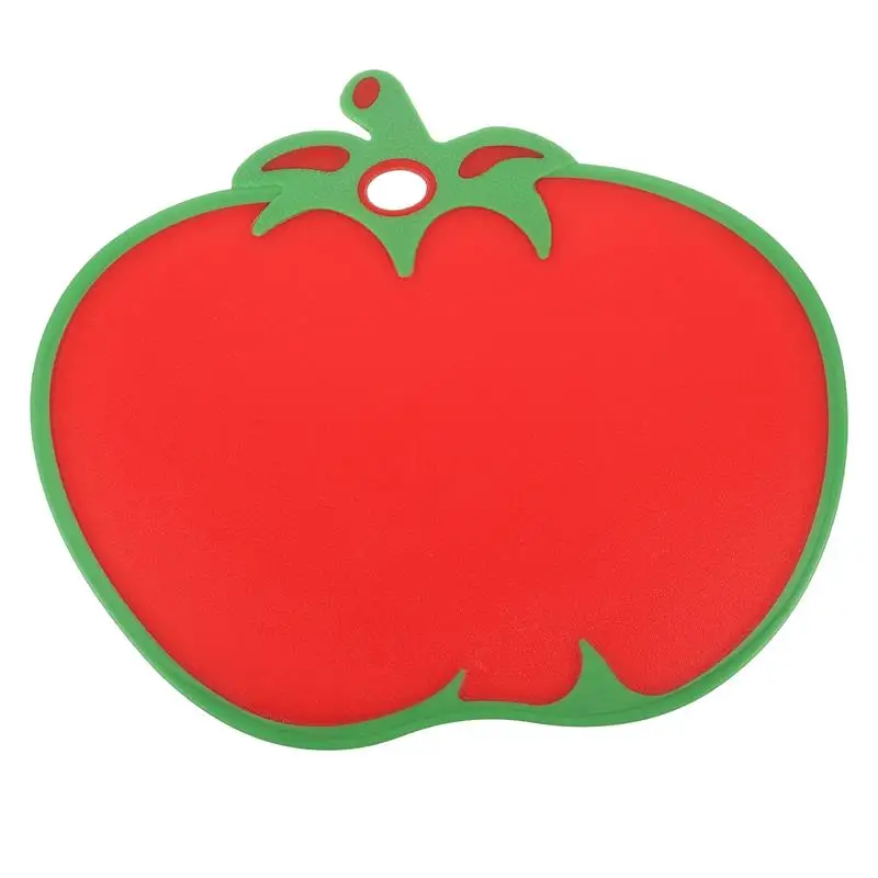 1pc Kitchen Cutting Mini Board Creative Tomato Shaped Double-Sided Using Premium PP Non-Slip Chopping Board For Vegetables Fruit