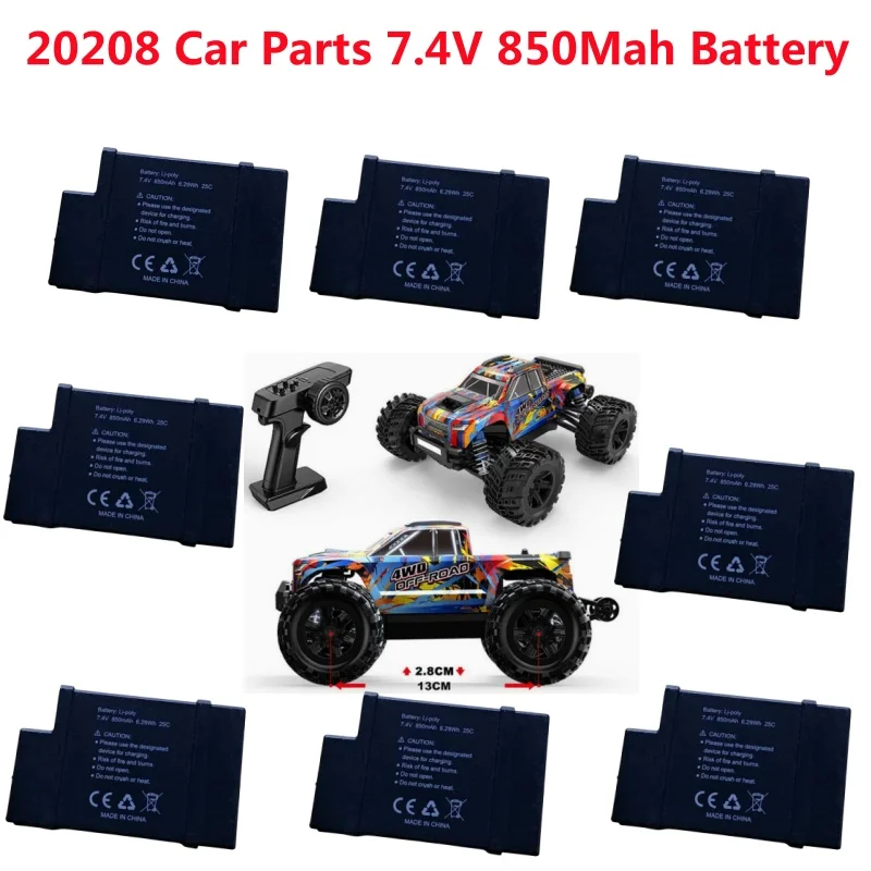 

20208 Brushless Electric Off Road Remote Control RC Truck Car Spare Parts Accessories 7.4V 850Mah Battery for 20208 RC Truck