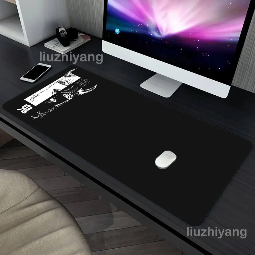 

Японский призрак аниме коврик для мыши большой компьютерный офисный игровой настольный коврик XXL резиновые противоскользящие прошитые коврики для клавиатуры длинные настольные коврики