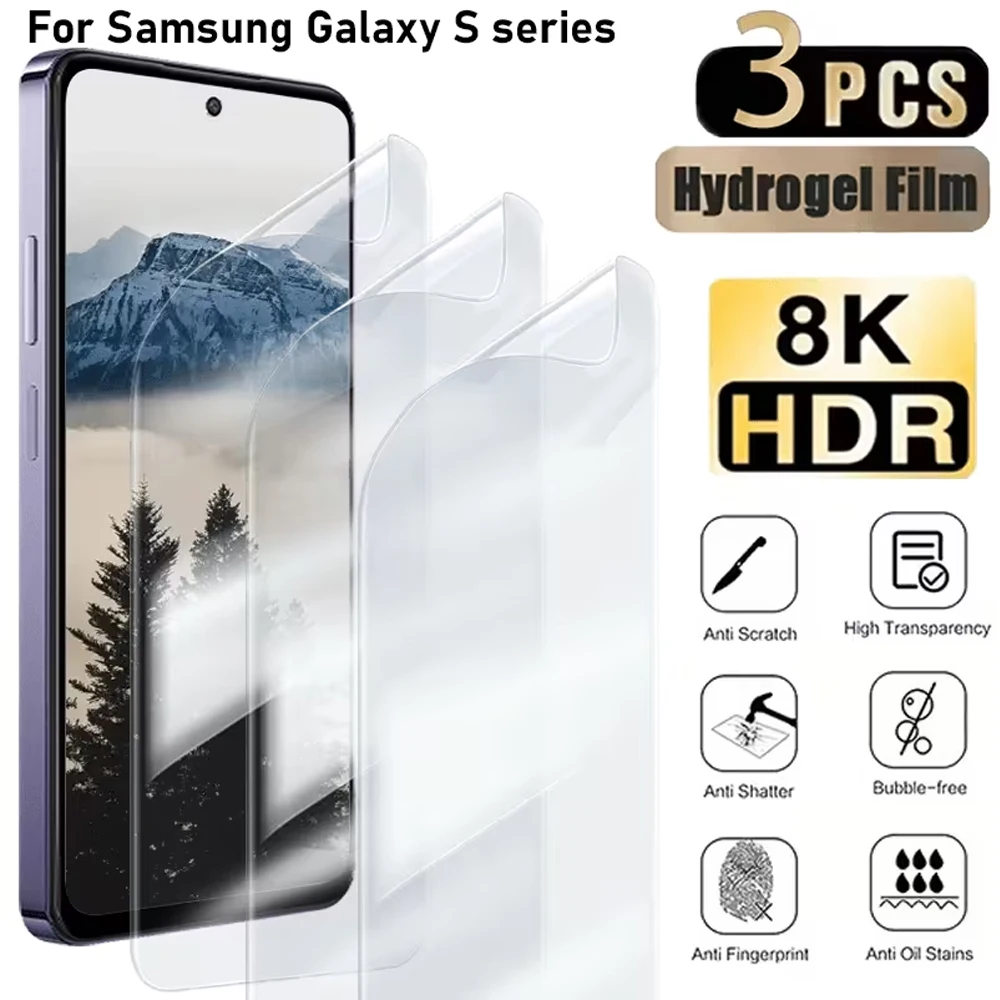 2-3pcs Hydrogel Film For Samsung S26 Ultra S26 Plus S25 FE S22 Ultra A36 A56 5G A16 A26 A17 A52 A35 Screen Protectors Full Cover