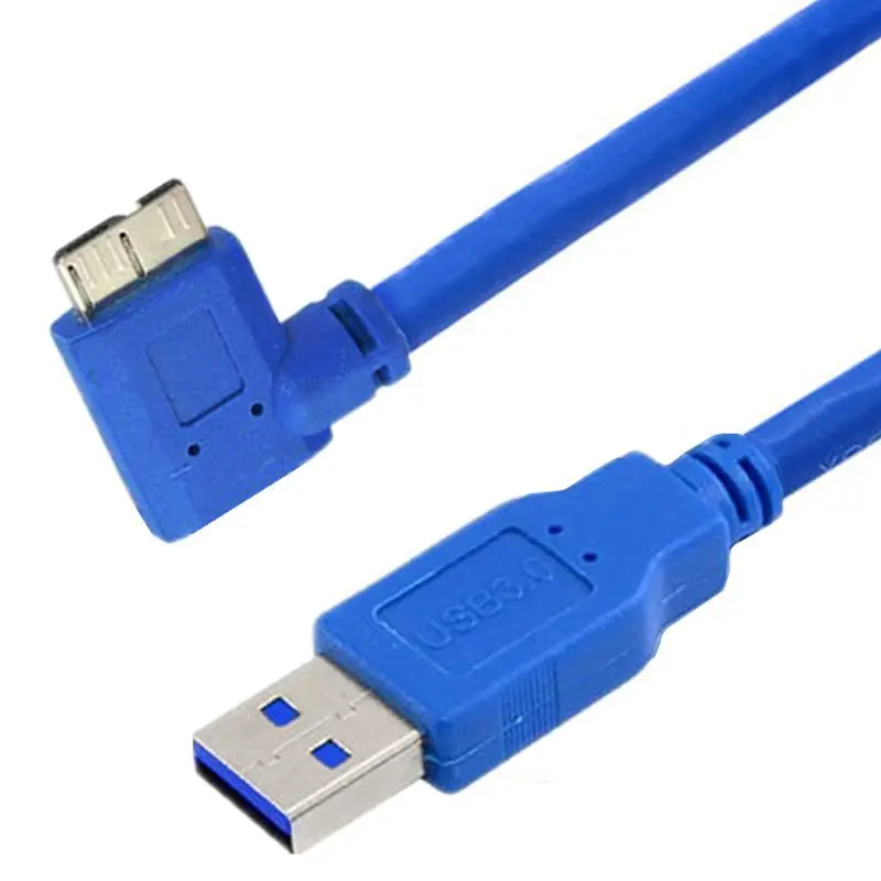 USB 3.0 A male Micro B 90 degree elbow left and right Portable storage device digital camera cable data cable