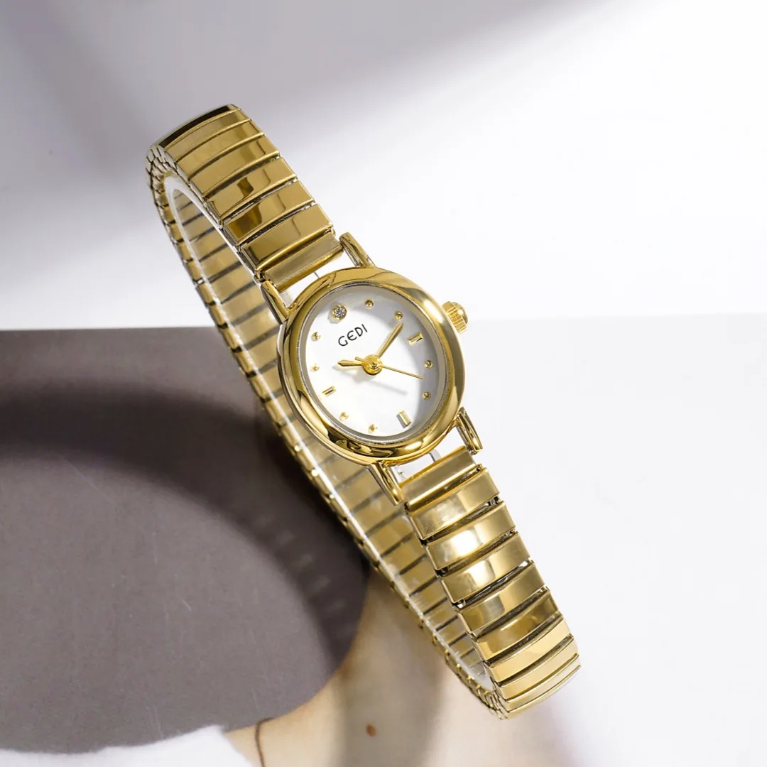 Women's Watches Light Luxury Fashion Elliptical Dial Elastic Strap Waterproof Quartz Watch Exquisite Premium ladies' watch