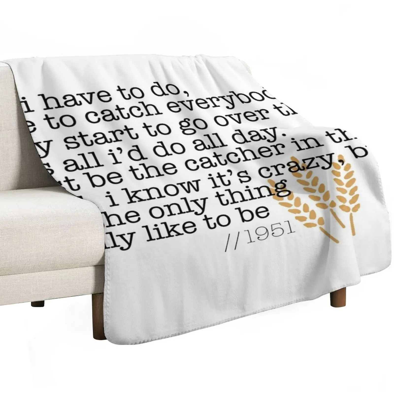 Catcher in the Rye Throw Blanket For Sofa Thin Decoratives Multi-Purpose Soft Plush Plaid Polar Hair Blankets