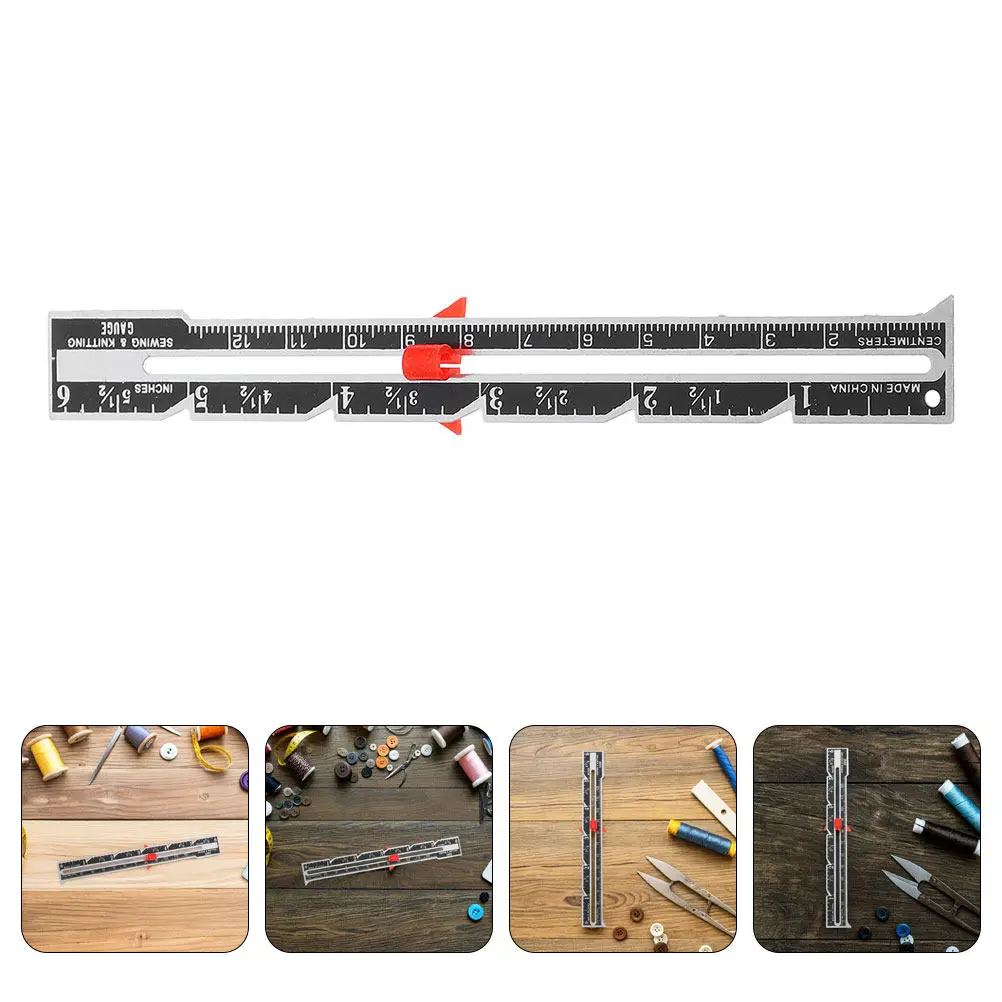 8Pcs Ergonomic Sewing Ruler Set Portable Lightweight Quilting Gauge Tool for Stitching Knitting DIY Fabric Measuring Sliding