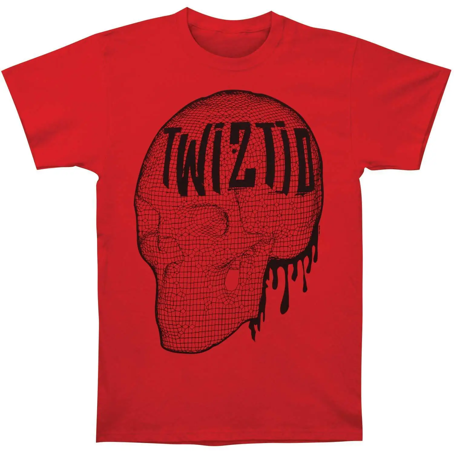 Men'S Twiztid Pixel Skull T Shirt Medium Red